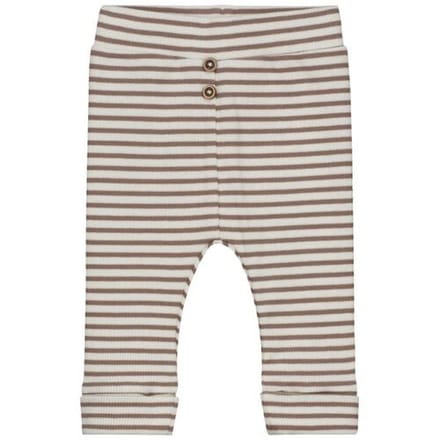 Sweet Petit Mini broek rib Mid Brown Melange 68 unisex