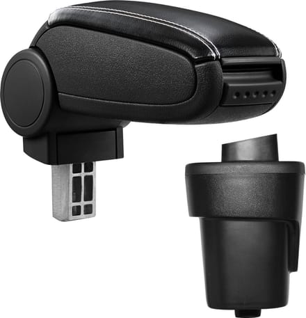 Armsteun-Opel Karl-2015-kunstleer-zwart+wit stiksel