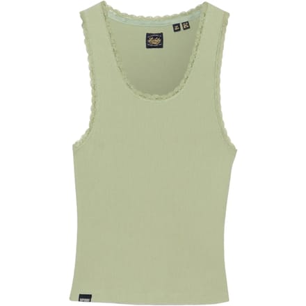 Superdry Vintage Kanten Top Green Grootte: 42