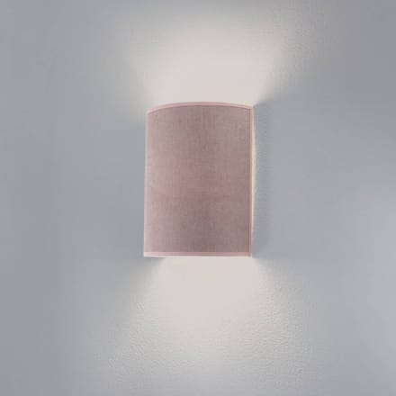 Duolla Wandlamp Celine, Soro, roze, stof, E27
