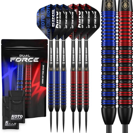 KOTO – Dual Force Messing Dartpijlen 20G - 6-Delige Complete Darts -ets