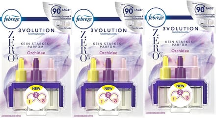 Febreze Navulling - 3Volution Zero% - Orchid - 3 x 20 ml