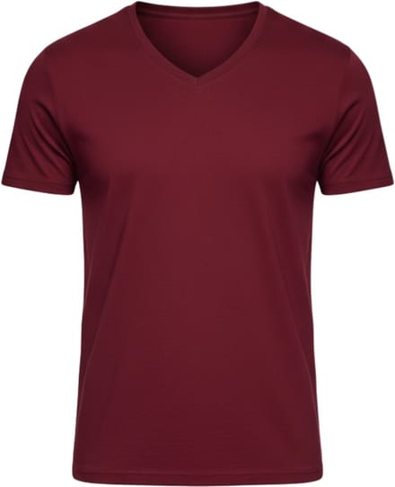 OMBRE T-shirt - Regular Fit - Katoen - Korte Mouw Bordeaux S
