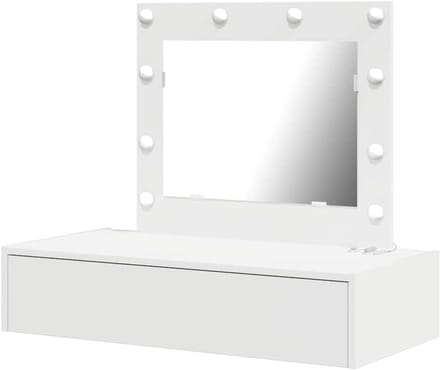 Toilettafel - Kaptafel make-up - Slaapkamer inrichten - Mat frame afwerking - 83 x 40 x 70 cm - Wit