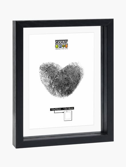 Deknudt Frames fotolijst met zwevend effect S68SG2 - zwart - 15x20 cm