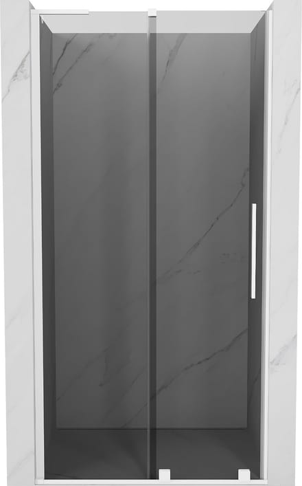 Mexen Velar L schuifbare douchedeur 110 , grafiet, wit - 871-110-003-41-20