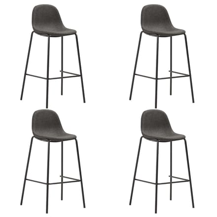 vidaXL - Barstoelen - 4 - st - stof - donkergrijs