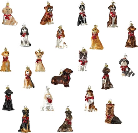 Noble Gems Dog 8,9 cm ASS kerstbal kerst Kurt S. Adler