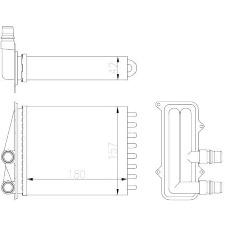 Warmtewisselaar, interieur verwarming NRF 54412