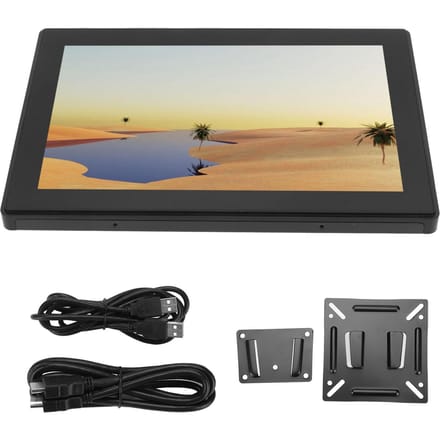 10,1-inch Touchscreen Monitor 1280x800 High Definition Multimedia Interface VGA USB IPS Monitor EU Plug beige