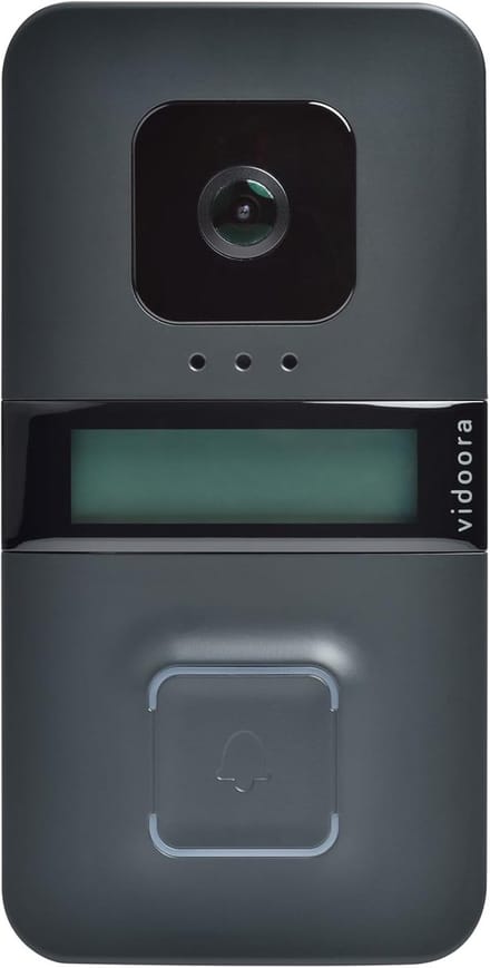 Videodeurbel met camera - Slimme intercom - Veilige entree - Digitaal naamplaatje - 34 x 11 x 19 cm - Antraciet