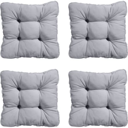 Madison - Zitkussen Florance Panama light grey - Ca. 47x47 cm - Set van 4