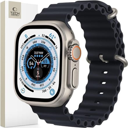 Tech-Protect IconBand Pro Strap for Apple Watch 4 / 5 / 6 / 7 / 8 / 9 / SE / Ultra 1 / 2 (42 / 44 / 45 / 49 mm) - Black