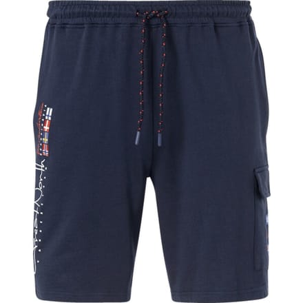 Jan Vanderstorm herren Sweatbermuda - 64/66 - donkerblauw - Plus Size