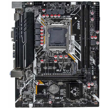H410 Gaming-moederbord 2666MHz Frequentie LGA1200(Intel 10e generatie) Compatibel met Core i3i5i7i9 zwart