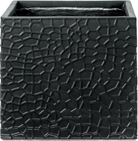 FEIYAN - Bloempot - Zwart - 44 x 44 x 38 cm - Klei-vezelmengsel