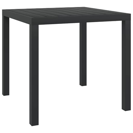 vidaXL - Tuintafel - 80x80x74 - cm - aluminium - en - HKC - zwart