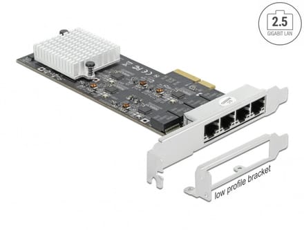 Delock PCI Express x4 Card to 4 x RJ45 2.5 Gigabit LAN RTL8125