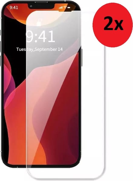 MoDo screenprotector Geschikt voor iPhone 14 Plus - Glas - 2 stuks
