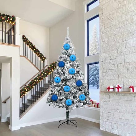 vidaXL - Kerstbal - Set - XXL - 3 - st - Blauw - Ø - 25 - cm - Kunststof