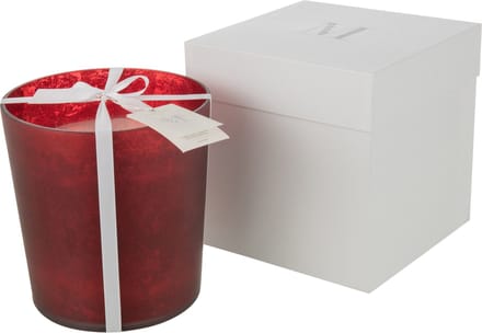 J-Line geurkaars M-Chic - Oud & Amber - glas - rood - large - 140U