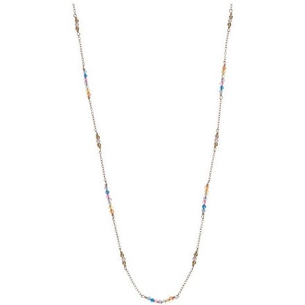 ALISIA AL4931-ORO GOLD-PLATED KETTING MET GEKLEURDE KRALEN 1 STUK