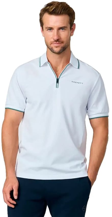 Hackett City Korte Mouw Poloshirt Wit S Man