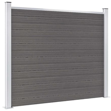vidaXL - Schuttingpaneel - 180x146 - cm - HKC - grijs