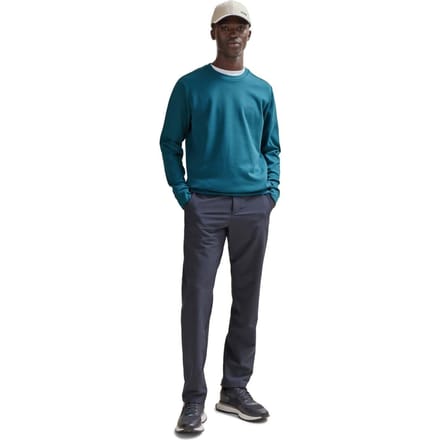 Boss Heren-sweatshirt met ton-sur-ton logo, geribde kraag en raglanmouwen (Medium Blauw)