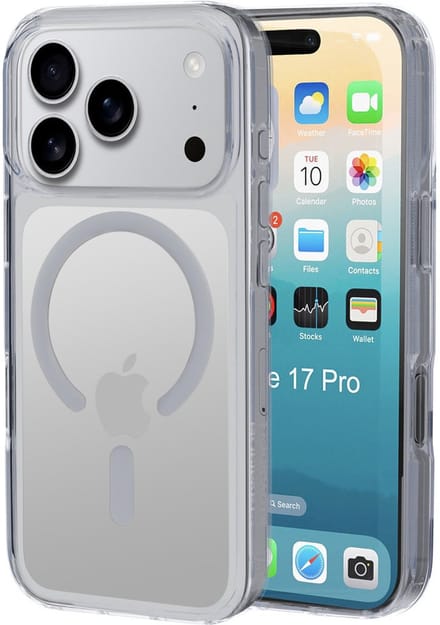 Mobiparts hoesje geschikt voor Apple iPhone 17 Pro - Hardcover - MagSafe - Transparant