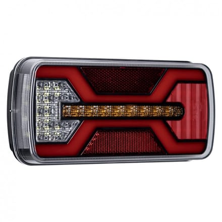 LED Achterlicht X-SPIDER 24cm kabel met achteruitrijlamp