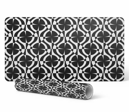 Antislip muis- en toetsenbordmat met geometrisch patroon, 90x45 cm