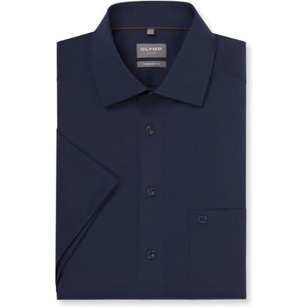 OLYMP Luxor Overhemd, Comfort Fit, New Kent, Marineblauw