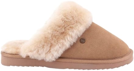Warmbat Flurry Suede Dames Sloffen - Camel