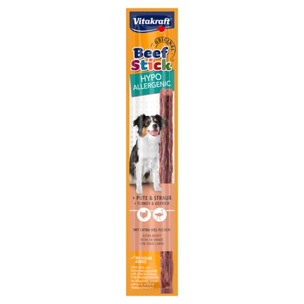 Vitakraft Beefstick Hypoallergenic - Kalkoen & Stuisvogel - Hondensnacks - 12 g