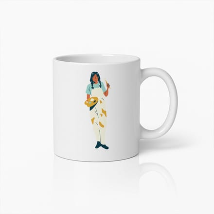 Creatieve Kunstenares Mok – Inspirerend Schilder Ontwerp voor Koffieliefhebbers