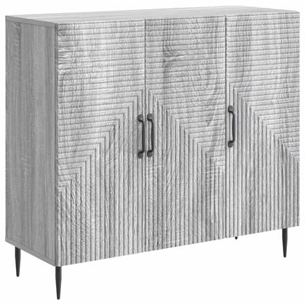 vidaXL - Dressoir - Grijs - sonoma - 89 - x - 34,5 - x - 80 - cm - Bewerkt - hout