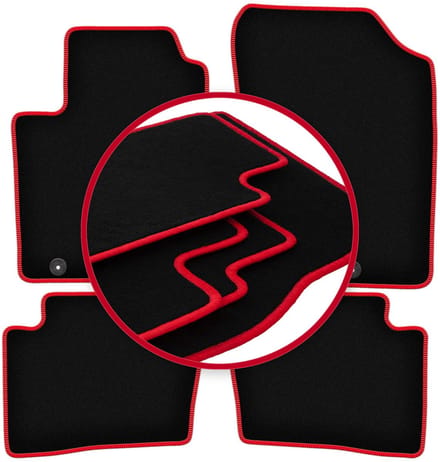 CARLUX-RED automatten voor: Hyundai i20 I hatchback (2008-2014)
