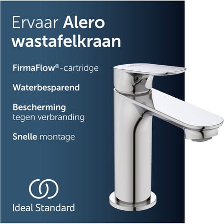 Ideal Standard Alero wastafelkraan, uitloophoogte 100 mm – Chroom