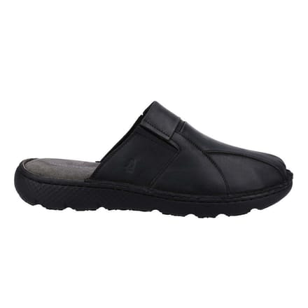 Hush Puppies Heren Carson Leren Muiltjes (Zwart)