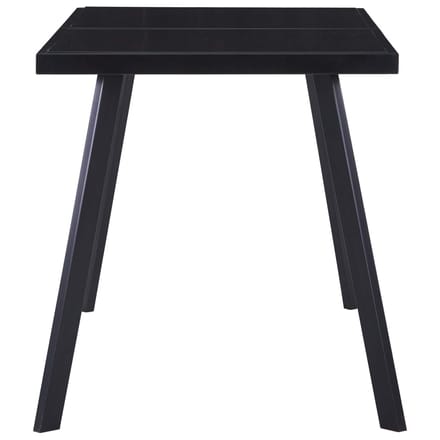 vidaXL - Eettafel - 140x70x75 - cm - gehard - glas - zwart