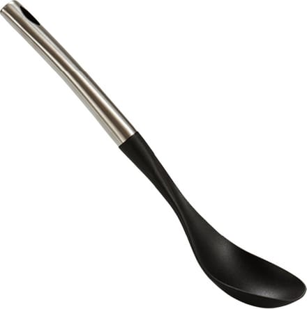 Arte Regal Opscheplepel 33,5 Cm Staal/nylon Zwart/zilver