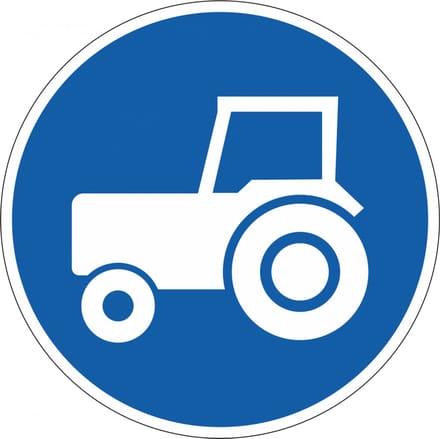 Rijstrook langzame voertuigen sticker, F11 200 mm