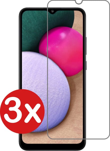 Screenprotector - 3 Stuks - Geschikt voor Samsung Galaxy A03s - Extra Sterk - Beschermglas - Gehard Glas - Tempered Glass - Screen Protector