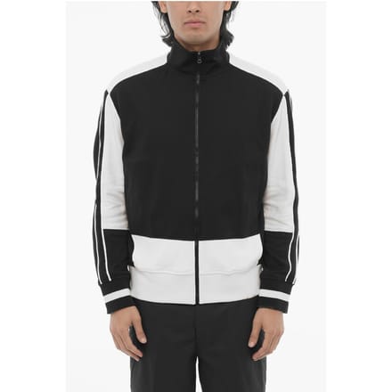 Tweekleurige SPORT MODERNIST sweatshirt met rits in zwart en wit