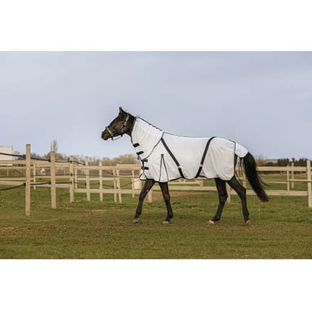 Vliegenmasker voor paard van gaas Equithème Combo