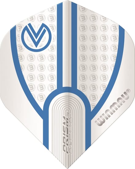 Winmau Vincent van der Voort Prism Alpha White & Blue - Dart Flights