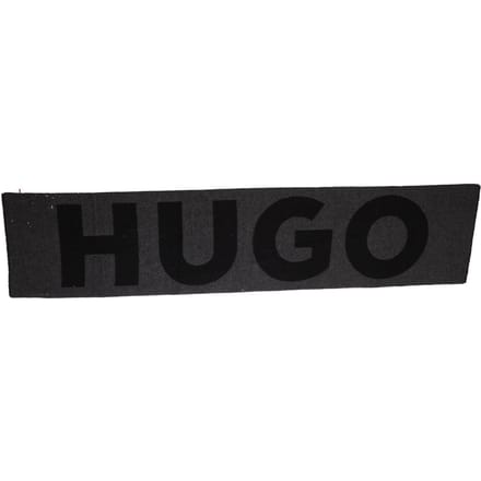 Hugo Wollen sjaal met logo (Grijs)