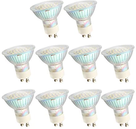 Set van 10 GU10 LED-lampen warm wit 2700-3000K 2,5W 270lm
