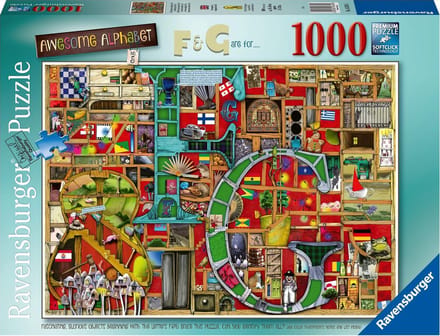 Ravensburger puzzel Colin Thompson Awesome Alphabet F and G - Legpuzzel - 1000 stukjes Licentie
